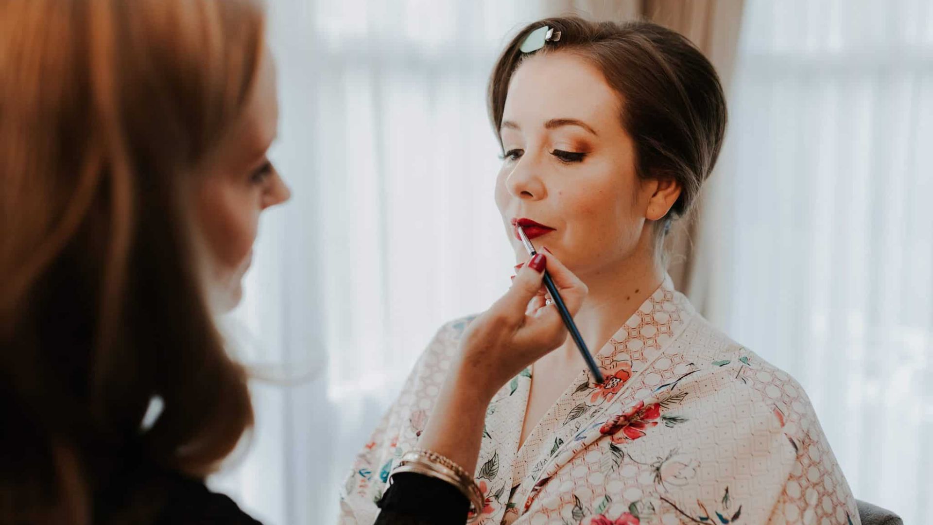 Fiona Harrison Dublin Make-Up Artist Applying Lipstick